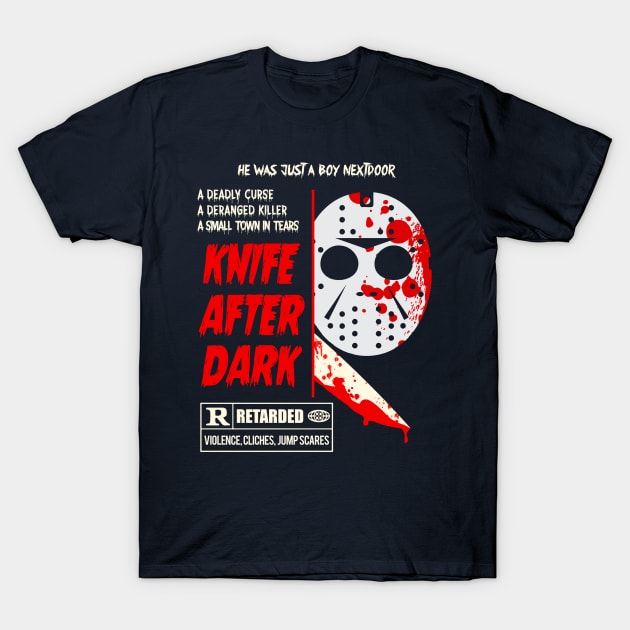 Knife after Dark - Slasher Parody T-Shirt by NorthWestDesigns